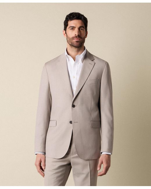 Brooks Brothers Gray Twill Virgin Wool Blazer for men
