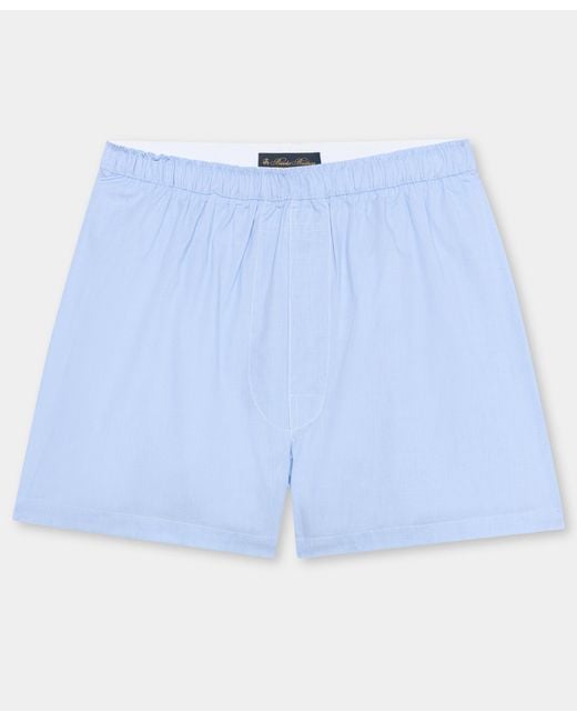 Brooks Brothers Blue Micro Check Cotton Boxer for men