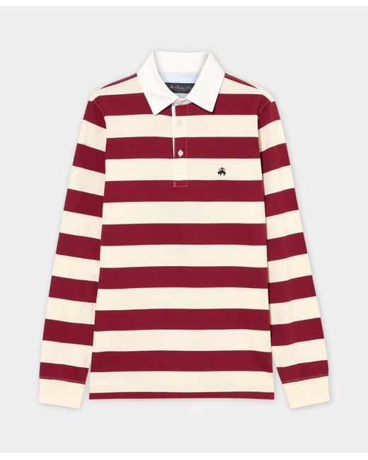 Brooks Brothers Red Striped Jersey Rugby Polo for men