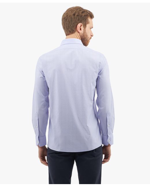 Pastel Purple Slim Fit Non-iron Stretch Cotton Shirt With English Spread Collar Brooks Brothers de hombre de color Blue