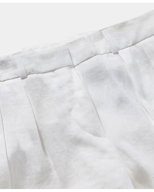Brooks Brothers White Irish Linen Trousers
