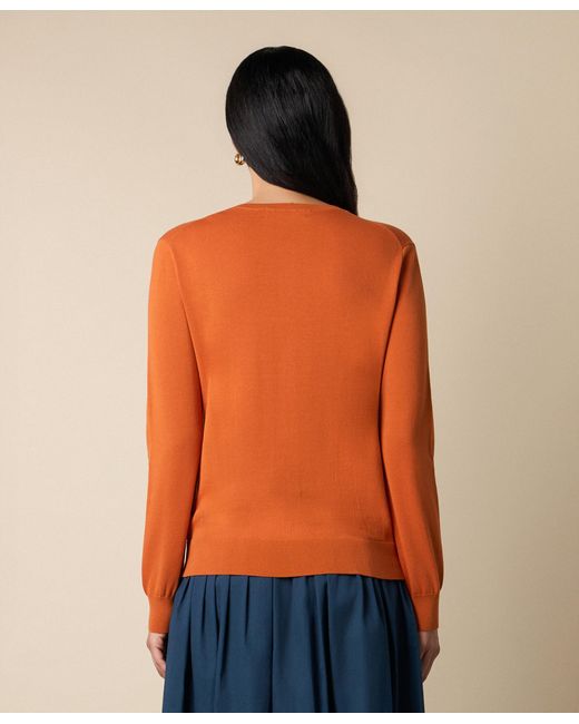 Brooks Brothers Orange Cotton Cardigan