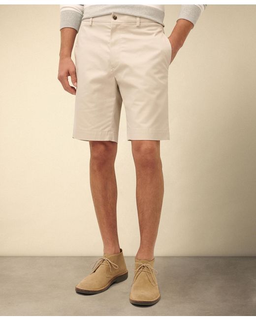 Brooks Brothers Natural Cbt Lw Adv Stretch Short Plain Front Sto for men