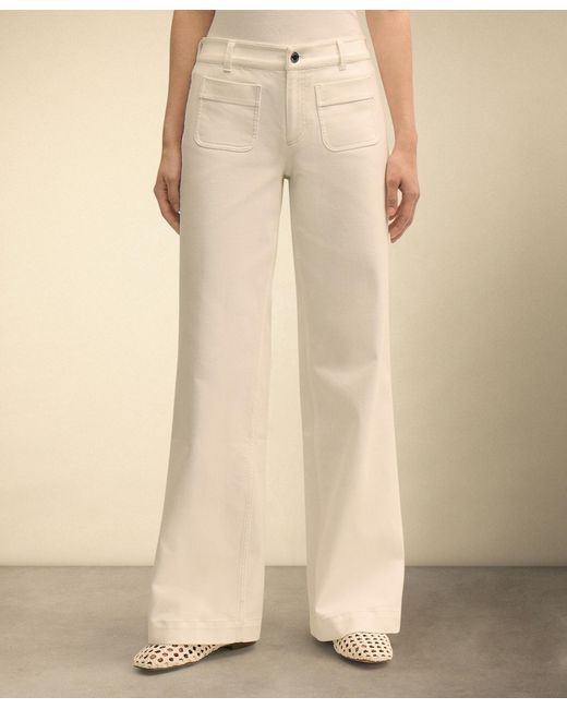 Brooks Brothers Natural Patch Pocket Flare Denim Pant