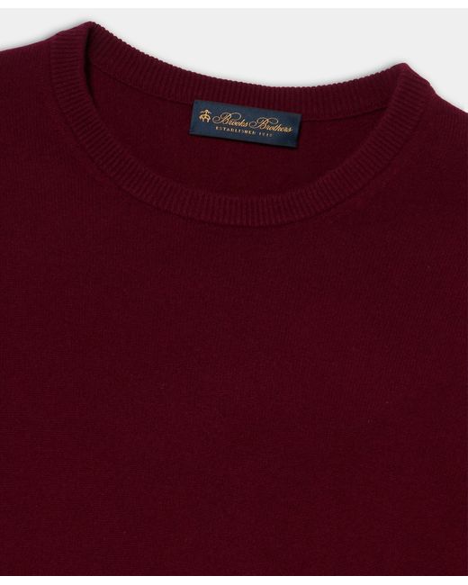 Brooks Brothers Red Cashmere Crewneck Sweater for men
