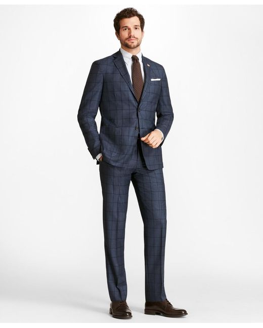 Brooks Brothers Wool Slim Fit Brookscloudtm Windowpane 1818 Suit in