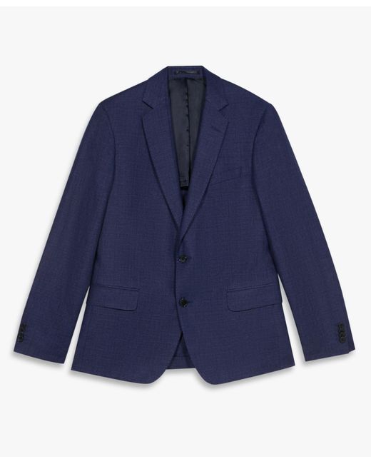Navy Linen And Virgin Wool Blend Blazer di Brooks Brothers in Blue da Uomo