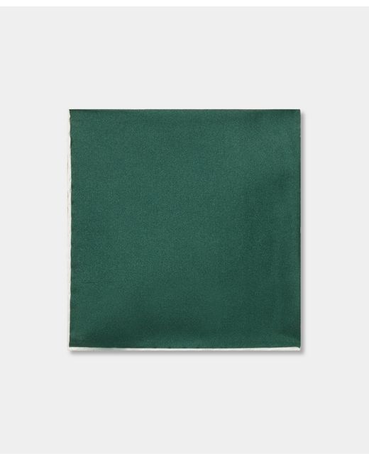 Brooks Brothers Green Plain Silk Pochette for men