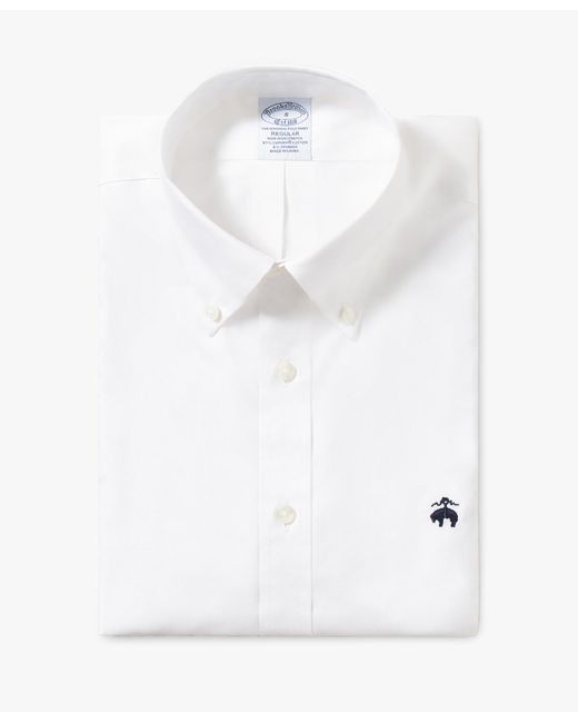 White Regular Fit Non iron Stretch Supima Cotton Casual Shirt With