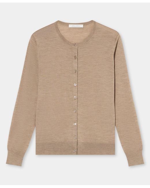 Brooks Brothers Natural Relaxed Diamond Merino Cardigan