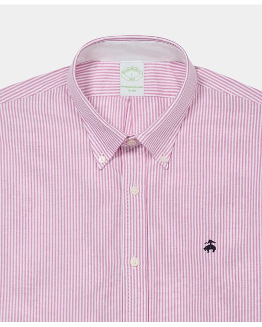 Brooks Brothers Pink Slim Fit Oxford Shirt With Button Down Collar for men