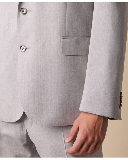Brooks Brothers Gray Virgin Wool Blazer for men