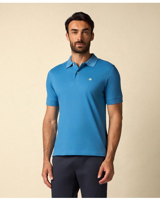 Brooks Brothers Blue Cotton Piqué Polo for men