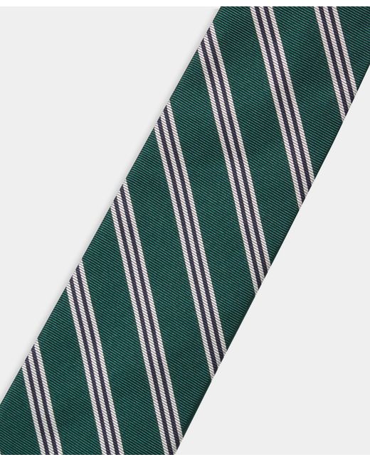 Brooks Brothers Green Regimental Silk Tie for men