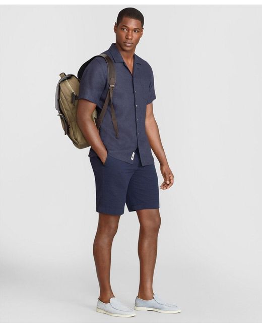 Brooks Brothers Cotton Seersucker Shorts in Navy (Blue) for Men - Lyst