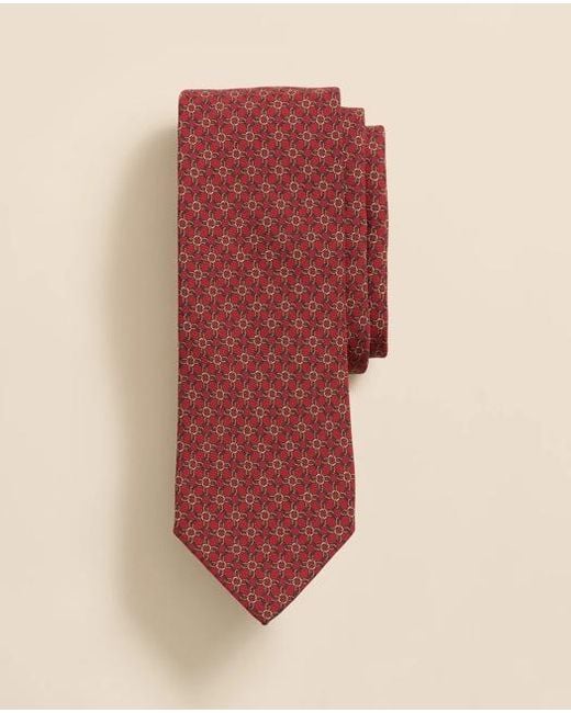 Brooks Brothers Red Silk Multi-Ring Tie for men