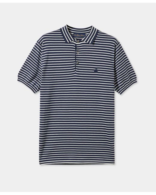 Brooks Brothers Blue Cotton-Blend Polo Shirt for men