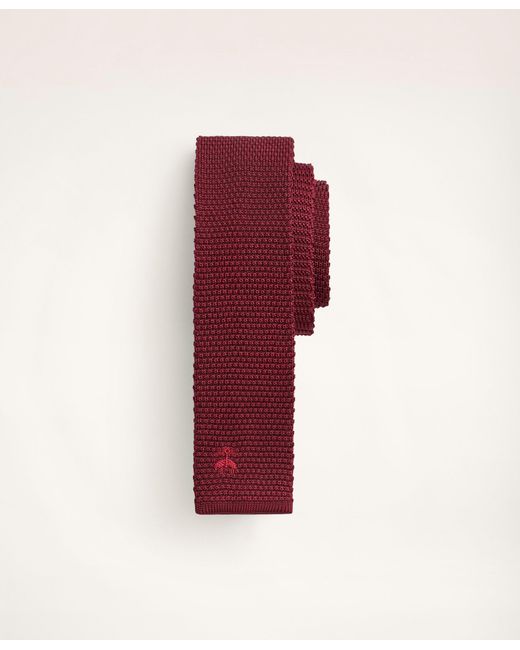 Brooks Brothers Logo Knit Tie in Red for Men Lyst