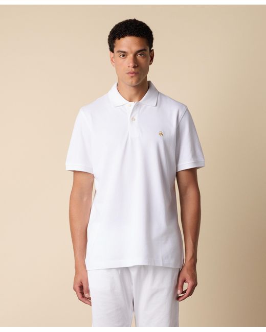 Brooks Brothers White Golden Fleece Supima Cotton Polo for men