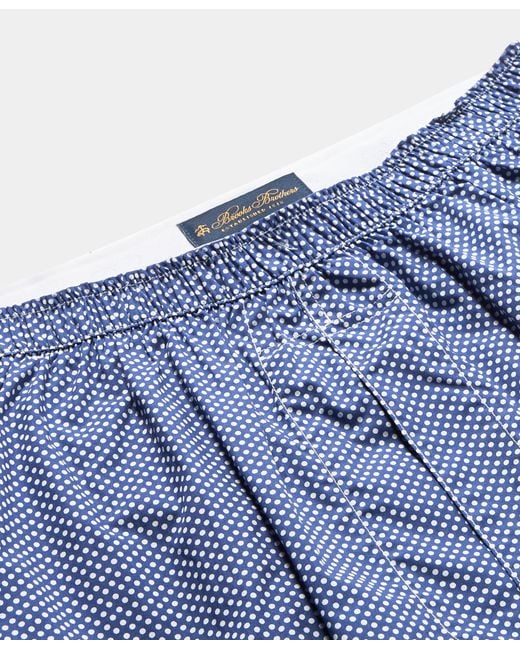 Brooks Brothers Blue Polka Dot Cotton Boxer for men