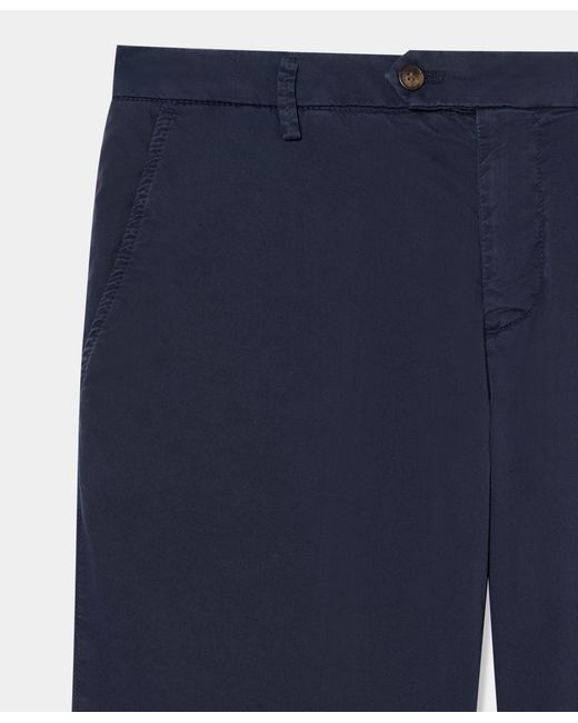Brooks Brothers Blue Stretch Cotton Twill Chino for men
