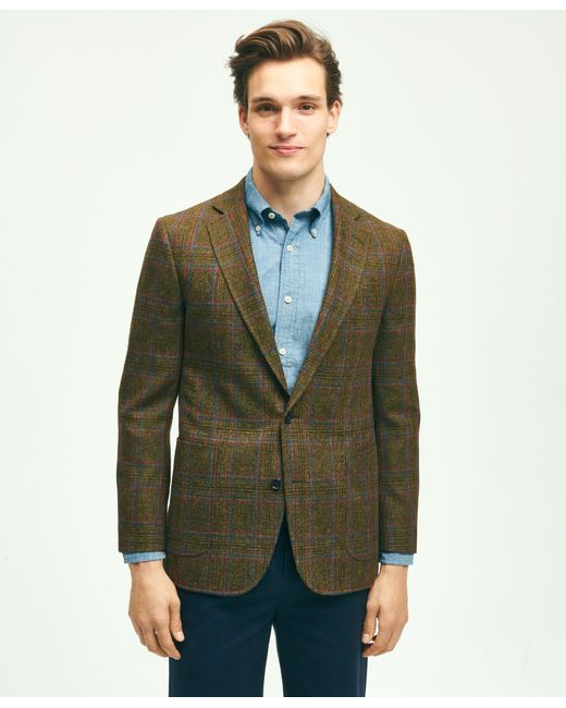 Brooks Brothers Green Classic Fit Wool Tweed Sport Coat for men