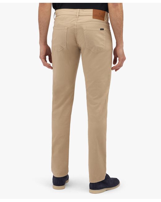Beige Stretch Cotton Five-pocket Pants Brooks Brothers de hombre de color Natural