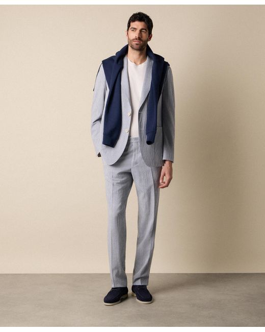 Brooks Brothers Blue Seersucker Blazer for men
