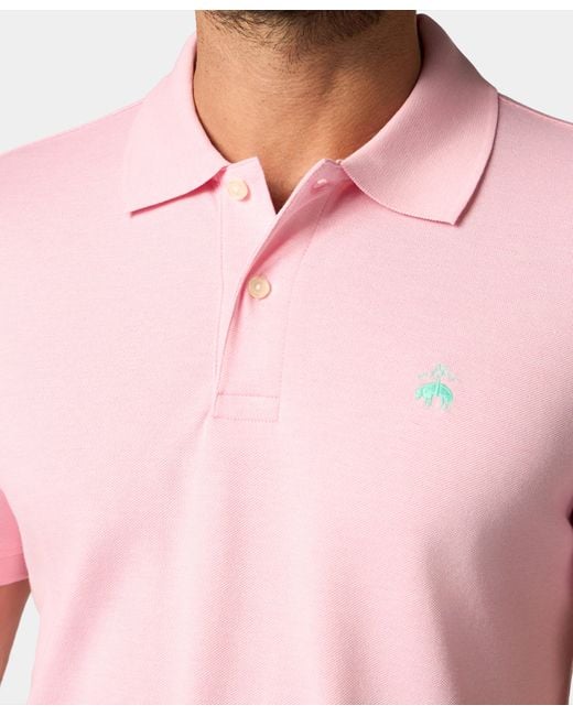 Polo Golden Fleece En Piqué De Coton Stretch Brooks Brothers pour homme en coloris Pink