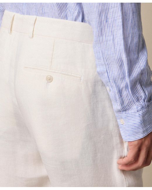 Brooks Brothers White Linen Trousers for men