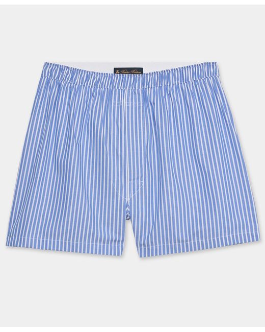 Brooks Brothers Blue Striped Cotton Boxer for men