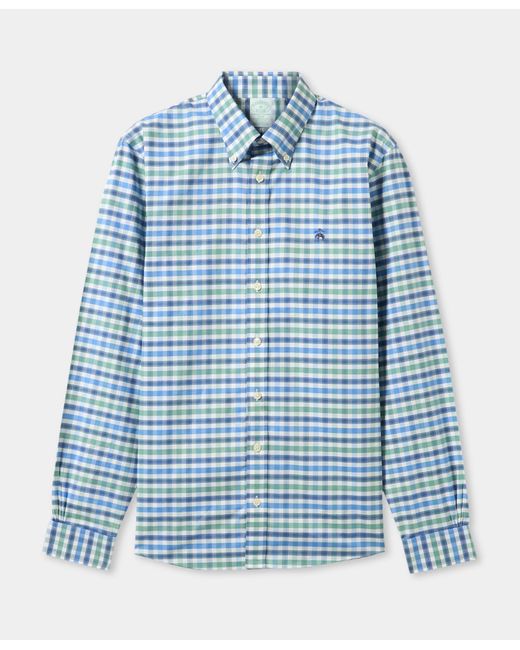 Camisa De Corte Slim De Golden Fleece A Cuadros Con Cuello Button-down Brooks Brothers de hombre de color Blue