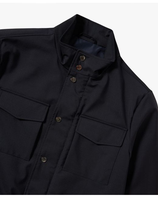 Navy Virgin Wool Field Jacket Brooks Brothers de hombre de color Blue