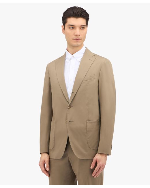 Brooks Brothers Anzug Aus Stretch-baumwolle In Khaki in Natural für Herren