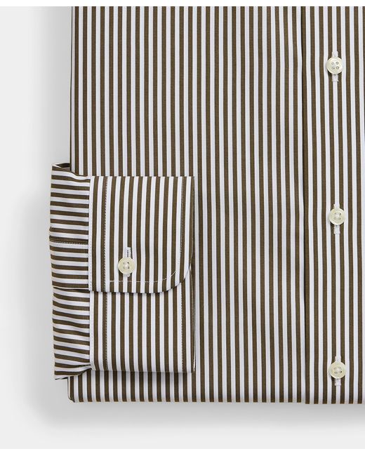 Brooks Brothers Gray Regular Fit Cotton Shirt With English Collar for men