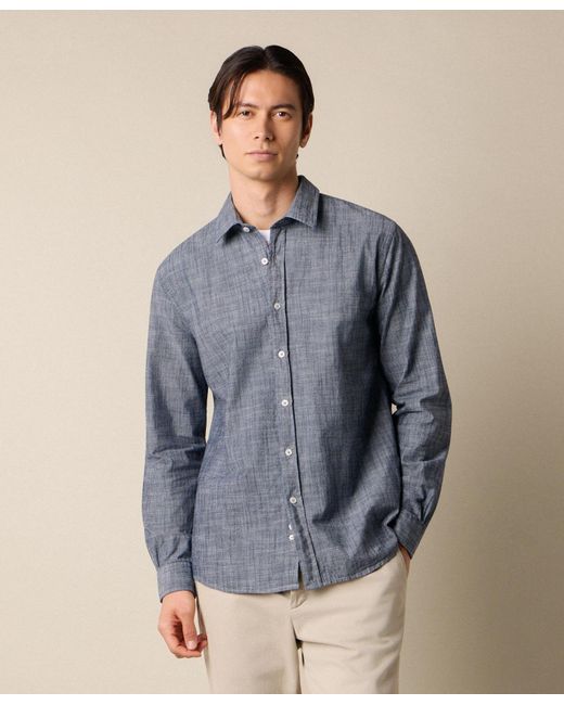 Brooks Brothers Blue Slim Fit Cotton Classic Shirt for men
