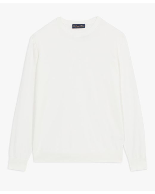Brooks Brothers White Cotton Sweater für Herren
