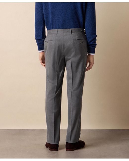 Brooks Brothers Gray Travel Twill Trousers for men