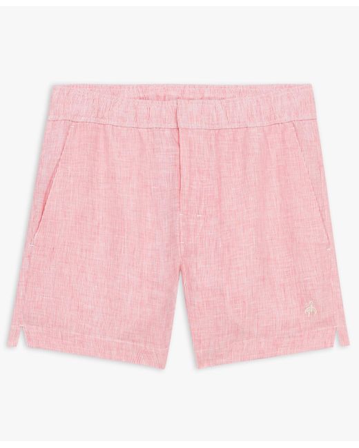 Brooks Brothers Rote Leinen-shorts in Pink für Herren