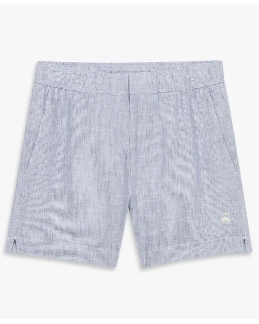 Brooks Brothers Marineblaue Leinen-shorts in Blue für Herren