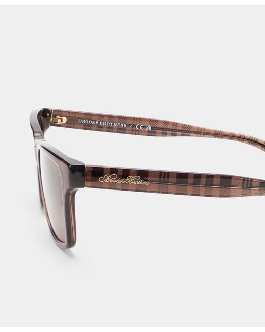 Brooks Brothers Pink Check Sunglasses for men