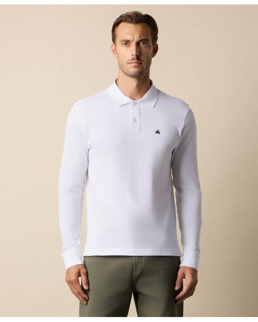 Brooks Brothers Polo Aus Baumwolle Piqué in White für Herren