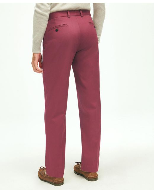 Brooks Brothers Red Regular Fit Stretch Cotton Advantage Chino Pants for men