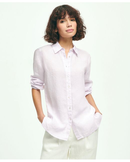 Brooks Brothers Irish Linen Tunic Shirt in White Lyst