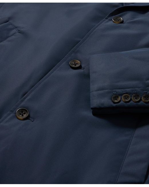 Brooks Brothers Blue Technical Trench Coat for men