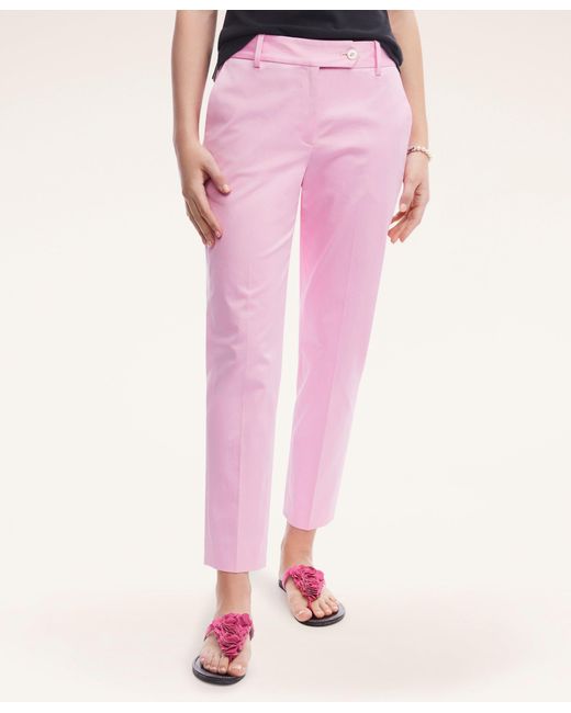 Brooks Brothers Pink Stretch Cotton Pants