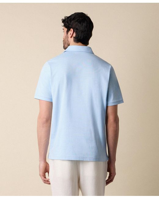 Brooks Brothers Blue Jersey Polo for men