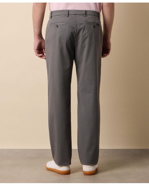 Brooks Brothers Gray Stretch Cotton Twill Chino for men