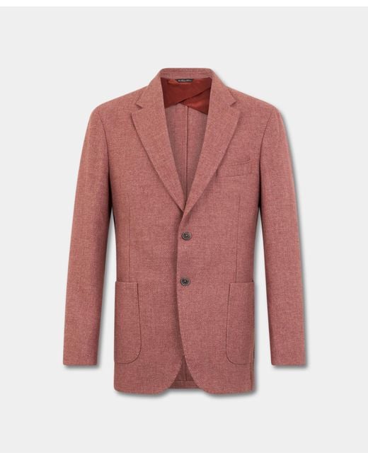 Brooks Brothers Herringbone-Wollmix-Blazer in Red für Herren