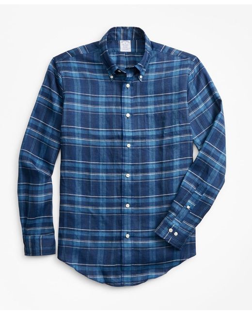 brooks brothers irish linen shirt